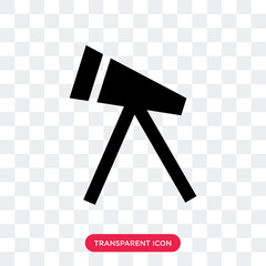Wall Mural - Telescope vector icon isolated on transparent background, Telescope logo design