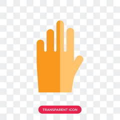 Poster - Hand vector icon isolated on transparent background, Hand logo design