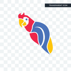 Poster - parrot vector icon isolated on transparent background, parrot logo design