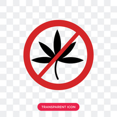 Poster - Marijuana vector icon isolated on transparent background, Marijuana logo design