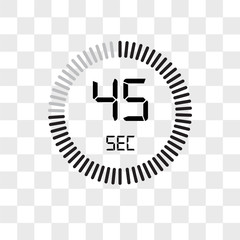 Poster - The 45 seconds vector icon isolated on transparent background, The 45 seconds logo design