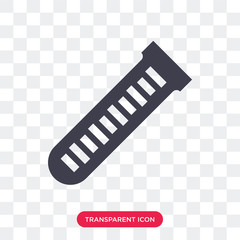 Canvas Print - Test tube vector icon isolated on transparent background, Test tube logo design