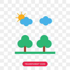 Wall Mural - Tree vector icon isolated on transparent background, Tree logo design