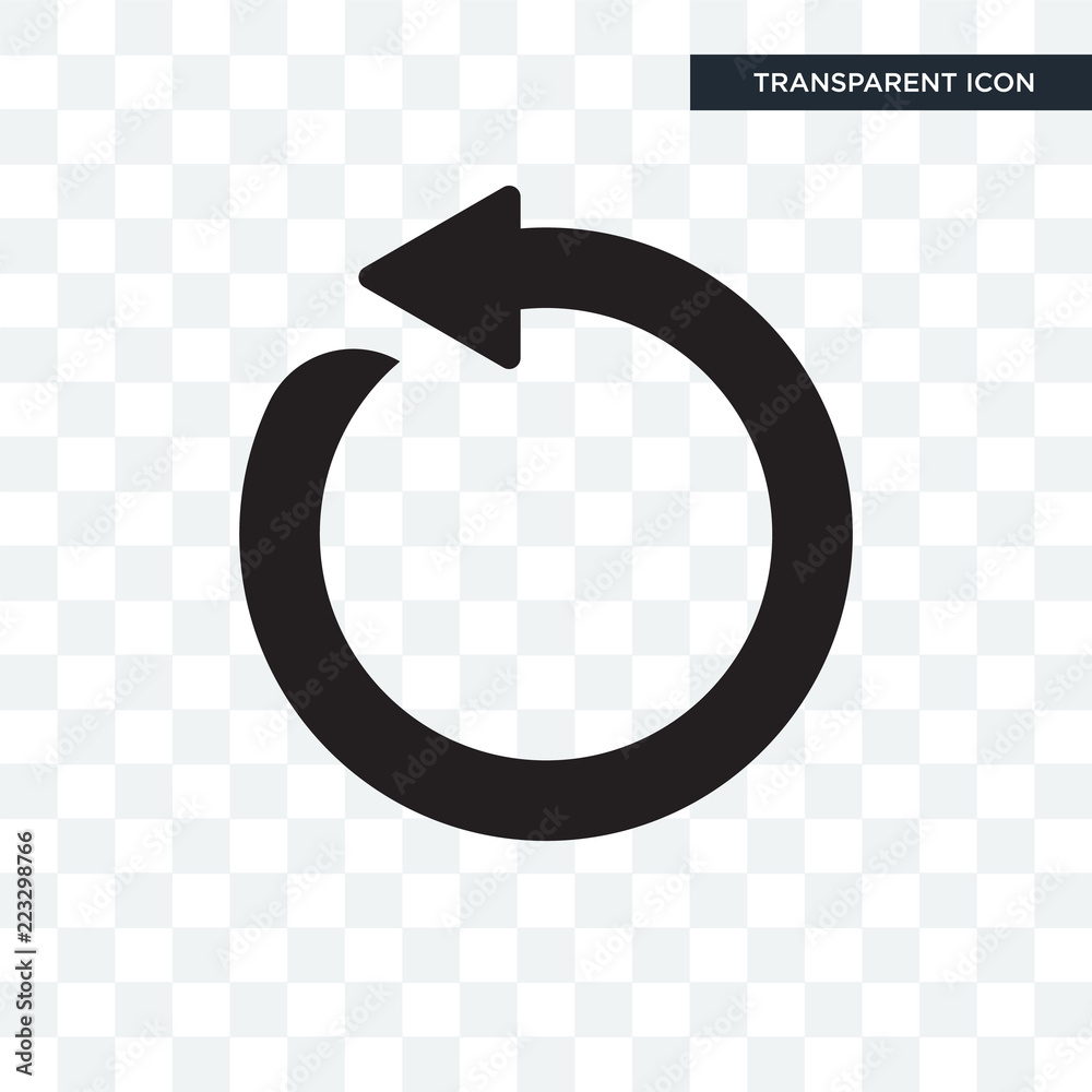 Circular arrow vector icon isolated on transparent background circular