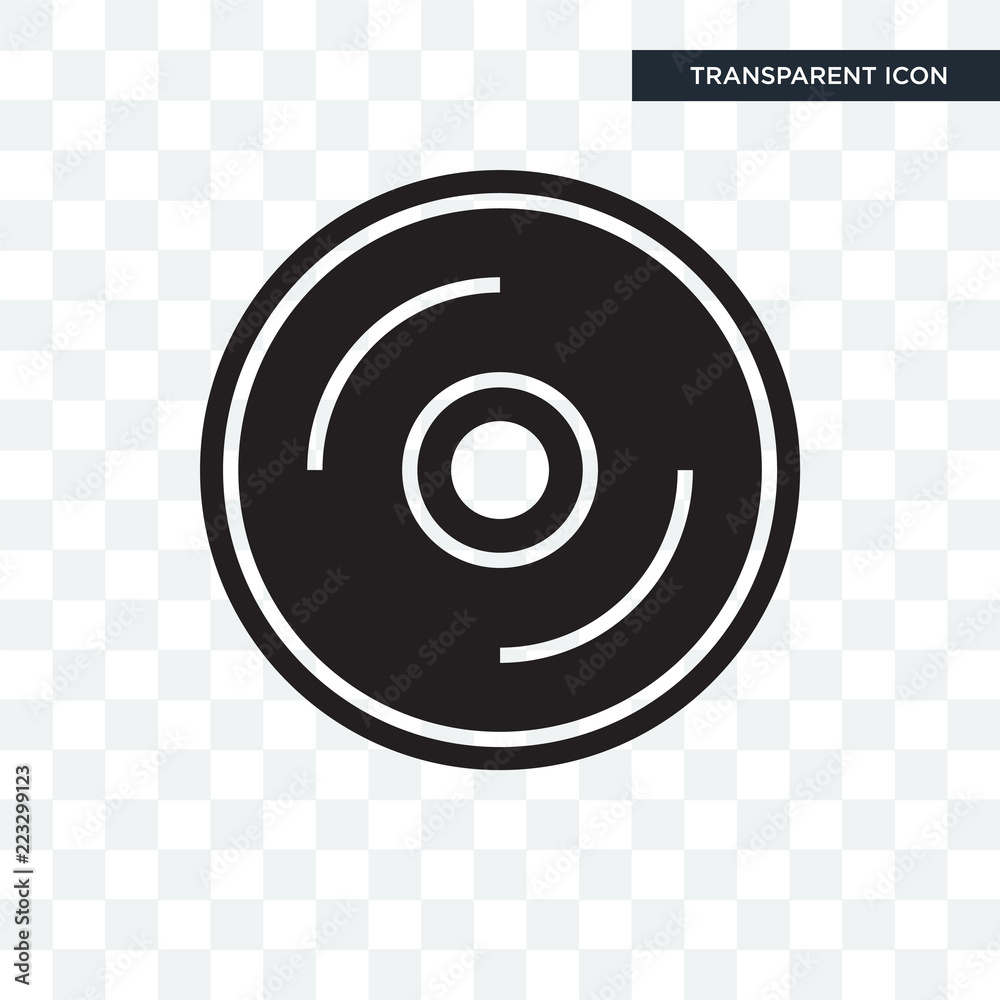 Compact disc vector icon isolated on transparent background, Compact ...