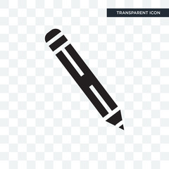 Poster - Pencil vector icon isolated on transparent background, Pencil logo design