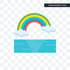 Wall Mural - Rainbow vector icon isolated on transparent background, Rainbow logo design