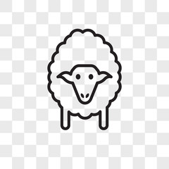 Poster - Sheep vector icon isolated on transparent background, Sheep logo design