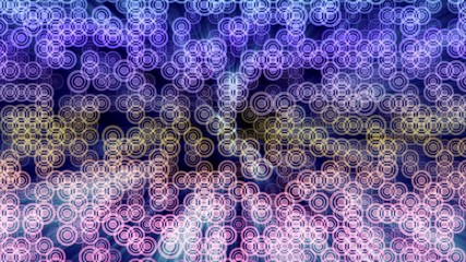 Leinwandbilder - Circle Flickering Moving Particle Graphic Animation Background