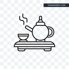 Wall Mural - Tea ceremony vector icon isolated on transparent background, Tea ceremony logo design