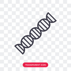 Sticker - Dna vector icon isolated on transparent background, Dna logo design