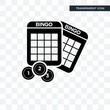 bingo vector icon isolated on transparent background, bingo logo design