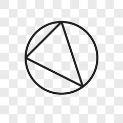 Poster - circle vector icon isolated on transparent background, circle logo design