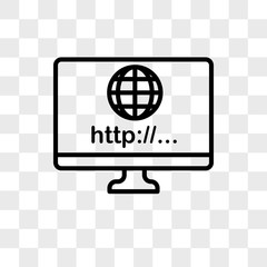 Poster - Website vector icon isolated on transparent background, Website logo design