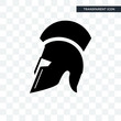 spartan helmet vector icon isolated on transparent background, spartan helmet logo design