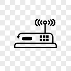 Poster - Router vector icon isolated on transparent background, Router logo design