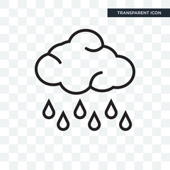 Wall Mural - Rain vector icon isolated on transparent background, Rain logo design