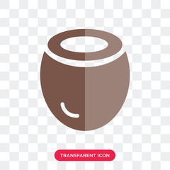 Poster - Coconut vector icon isolated on transparent background, Coconut logo design