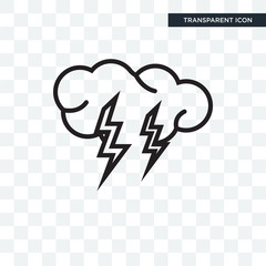 Wall Mural - Storm vector icon isolated on transparent background, Storm logo design