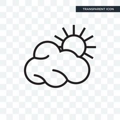 Wall Mural - Cloudy vector icon isolated on transparent background, Cloudy logo design