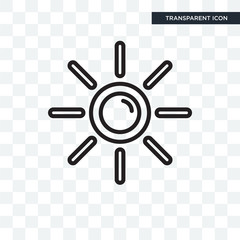 Wall Mural - Sun vector icon isolated on transparent background, Sun logo design