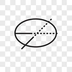 Poster - ellipse vector icon isolated on transparent background, ellipse logo design