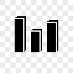 Poster - Bar chart vector icon isolated on transparent background, Bar chart logo design