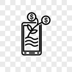 Poster - Growth vector icon isolated on transparent background, Growth logo design