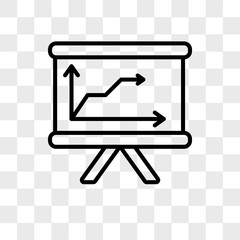 Poster - Graph vector icon isolated on transparent background, Graph logo design