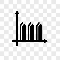Poster - Bar chart vector icon isolated on transparent background, Bar chart logo design