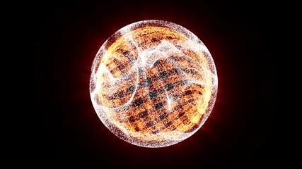 Poster - Circle Plasma Shape Moving Particle Form Motion Background