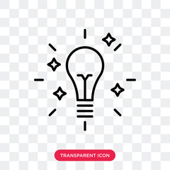 Canvas Print - Idea vector icon isolated on transparent background, Idea logo design