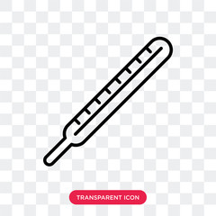 Sticker - Thermometer vector icon isolated on transparent background, Thermometer logo design