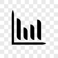 Poster - Bar chart vector icon isolated on transparent background, Bar chart logo design