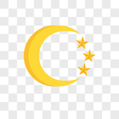 Poster - Moon vector icon isolated on transparent background, Moon logo design