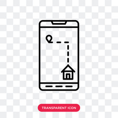 Poster - Phone vector icon isolated on transparent background, Phone logo design