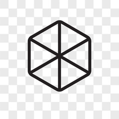 Poster - cube vector icon isolated on transparent background, cube logo design