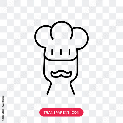 Pastry Chef Vector Icon Isolated On Transparent Background Pastry