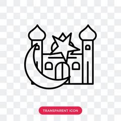 Wall Mural - Islamic Ramadan vector icon isolated on transparent background, Islamic Ramadan logo design