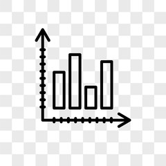 Poster - Graph vector icon isolated on transparent background, Graph logo design