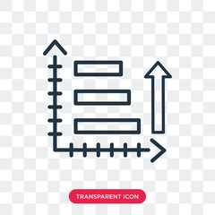 Canvas Print - Analytics vector icon isolated on transparent background, Analytics logo design