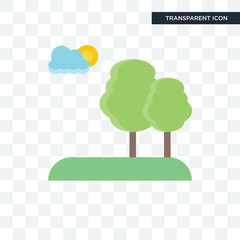 Poster - Tree vector icon isolated on transparent background, Tree logo design