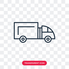 Wall Mural - Truck vector icon isolated on transparent background, Truck logo design