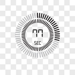 Poster - The 77 seconds vector icon isolated on transparent background, The 77 seconds logo design