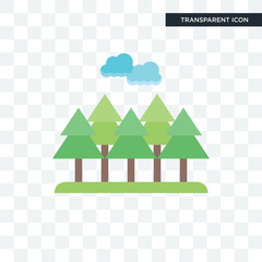 Poster - Forest vector icon isolated on transparent background, Forest logo design