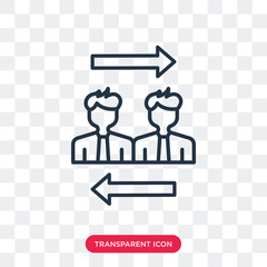 Sticker - Exchange Personel vector icon isolated on transparent background, Exchange Personel logo design