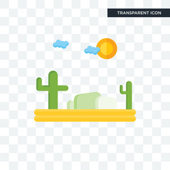 Poster - Desert vector icon isolated on transparent background, Desert logo design