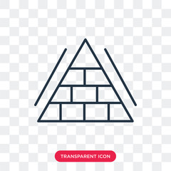 Wall Mural - Pyramid vector icon isolated on transparent background, Pyramid logo design