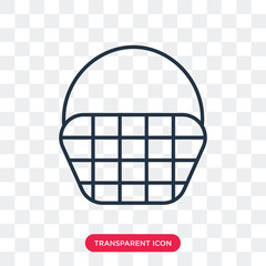 Wall Mural - Basket vector icon isolated on transparent background, Basket logo design