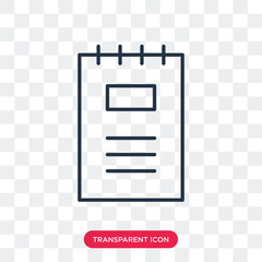 Poster - Notebook vector icon isolated on transparent background, Notebook logo design